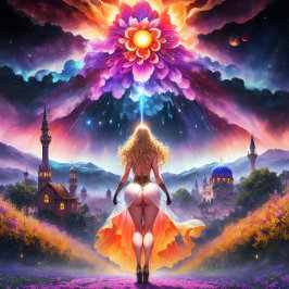 Poster Nura - Um Oásis Colorido: A Arte da Autodescoberta