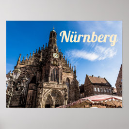 Poster Nuremberg Hauptmarkt Nürnberg Bavaria Alemanha