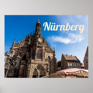 Poster Nuremberg Hauptmarkt Nürnberg Bavaria Alemanha