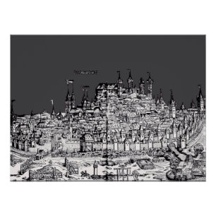 Póster Nuremberga, cidade medieval na Alemanha