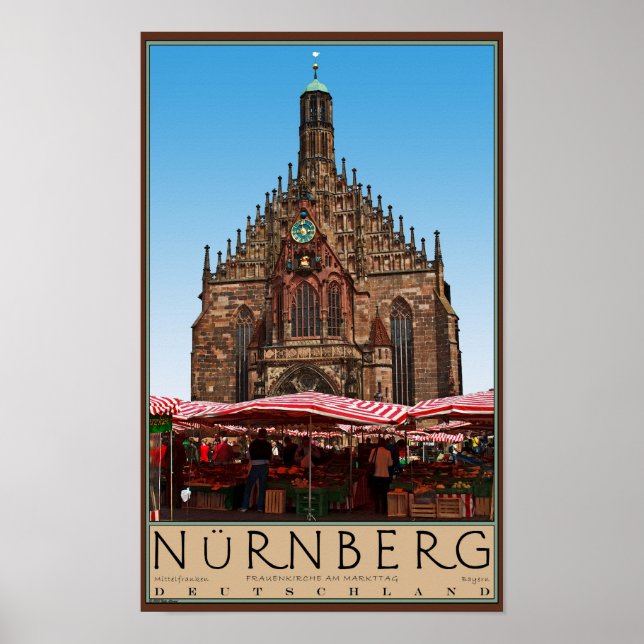 Póster Nuremberga - Frauenkirche (Frente)