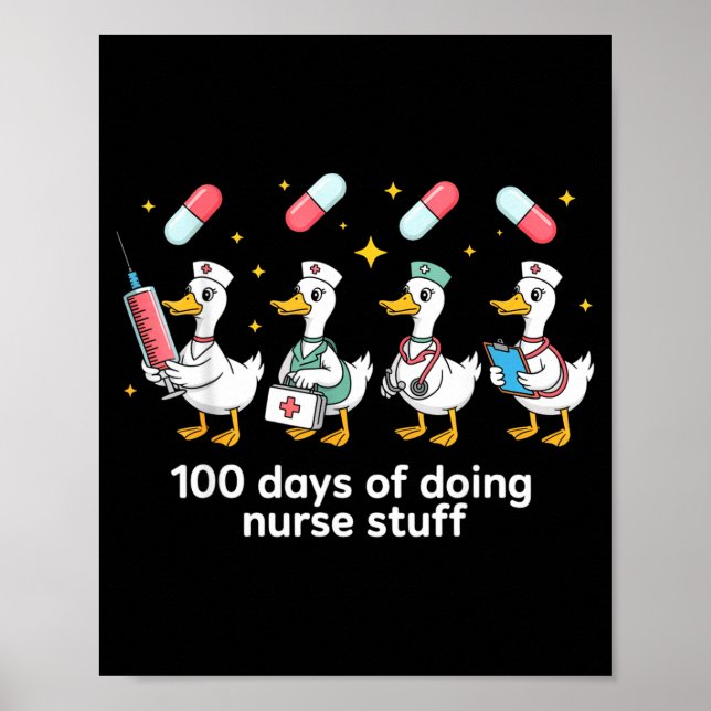 Poster Nurse Skeleton New Year Crew 2026 Funny Er Icu Par (Frente)