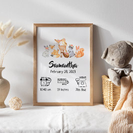 Poster Nursery boho boho animais de criação