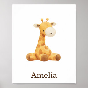 Poster Nursery Decor Toy Animal Girafa Gênero Neutro