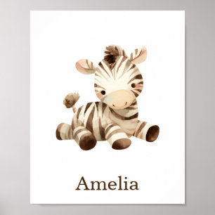 Poster Nursery Decor Toy Animal Zebra Sexo Neutro