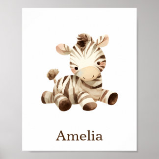 Poster Nursery Decor Toy Animal Zebra Sexo Neutro