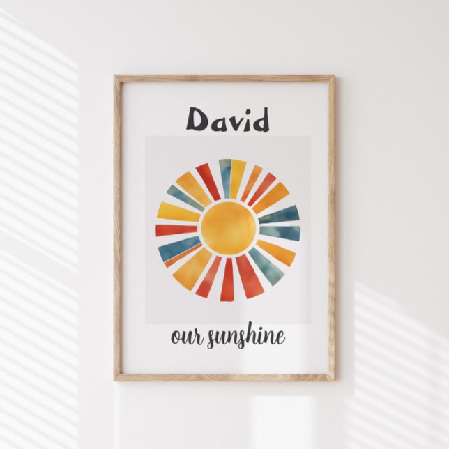 Póster Nursery\Kids Boho Sun Personalizado Por Sol (Criador carregado)