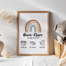 Nursery watercolor boho arco-íris
