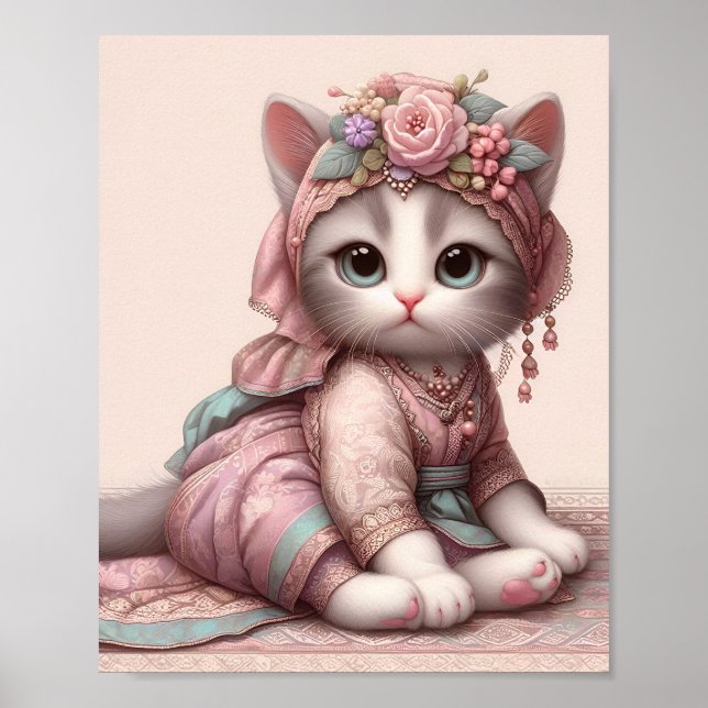 Poster Nusantara, Arte de Enfermeiro/Animais Bebês Herdad (Frente)