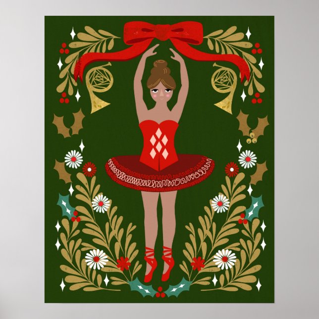 Poster Nutcracker Christmas Ballerina (Frente)