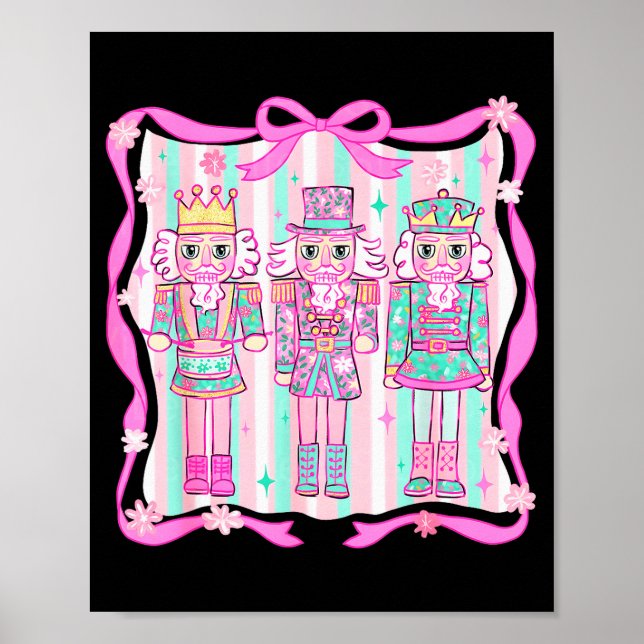 Poster Nutcracker Coquette Nk Bow Xmas Holiday Merry Chri (Frente)