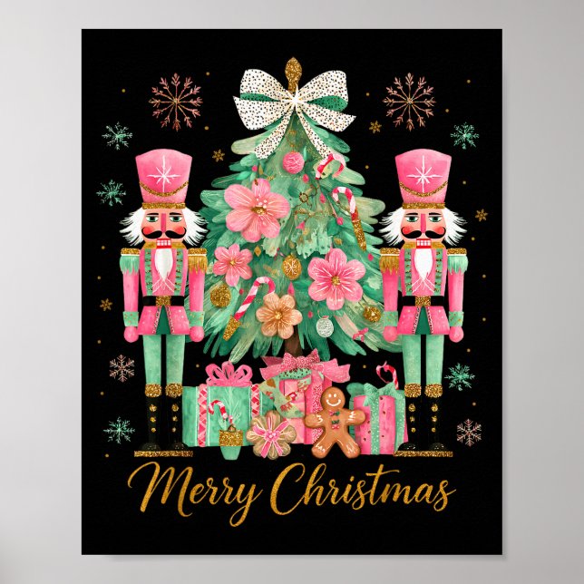 Poster Nutcracker Merry Christmas Tree Ballet Dance Women (Frente)