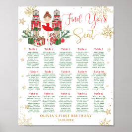 Poster Nutcracker Winter Onederland 1st Birthday Seating