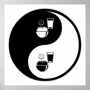 Póster Nutrição de Yin Yang
