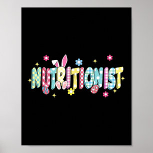 Poster Nutricionista Retro Groovist Bunny Ear Engraçado P