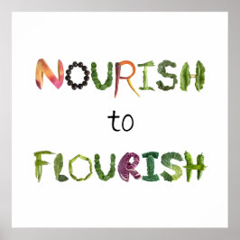 Poster Nutrir a Flourar Comidas saudáveis