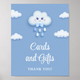 Poster Nuvem branca e branca esbranquiçada nove cartões a