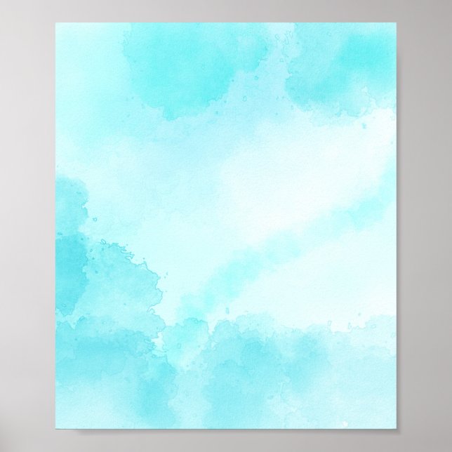 Poster Nuvem branca sobre fundo azul-céu (Frente)