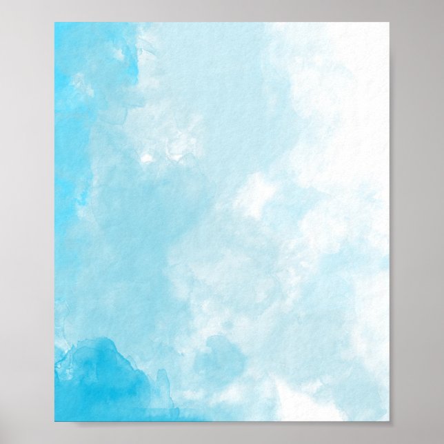 Poster Nuvem branca sobre fundo azul-céu (Frente)