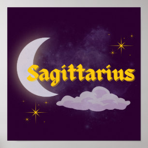 Poster Nuvem Celestial Sagittarius Stars Astrologia