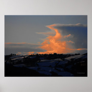 Póster Nuvem da neve sobre Newtown