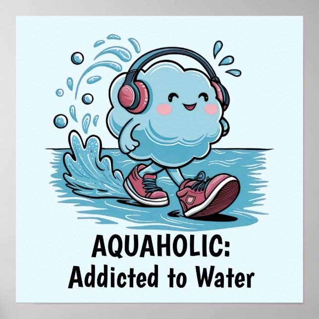 Poster Nuvem de Cartoon Engraçada (Frente)