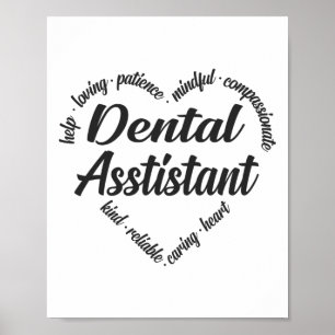 Poster Nuvem de Palavras do Coração do Assistente de De