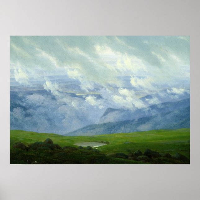 Poster Nuvens à deriva de Caspar David Friedrich (Frente)