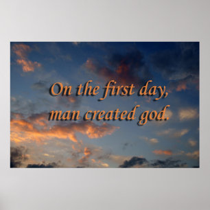 Póster nuvens ateus