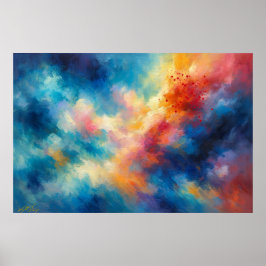 Poster Nuvens Coloridas em Movimento