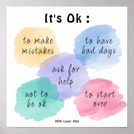 Poster Nuvens coloridas Escola de Motivação