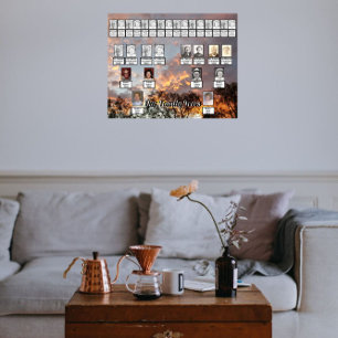 Poster Nuvens Coloridas Sobre Árvores Familiares De Fotos