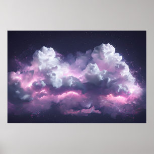 Poster Nuvens da Nebulosa Sonhadora no Céu Noturno