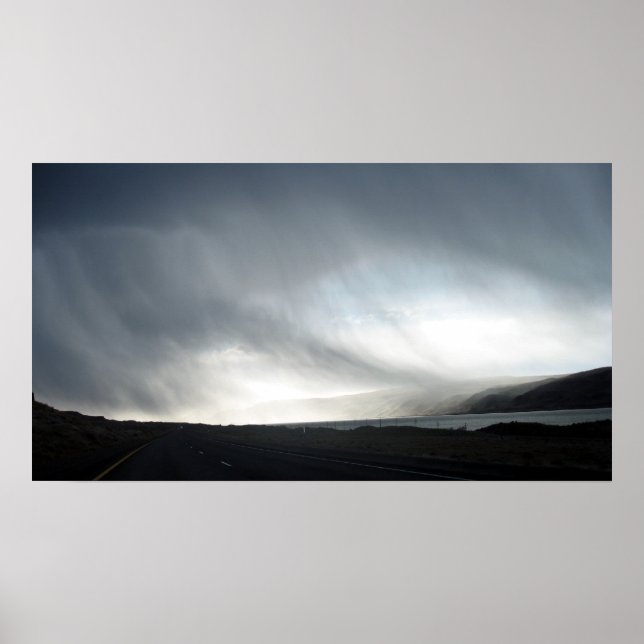 Poster Nuvens de chuva e sol na água3 (Frente)