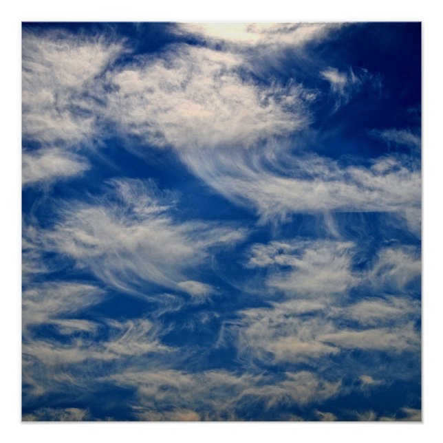 Póster Nuvens de Cirrus como Anjos voando (Frente)