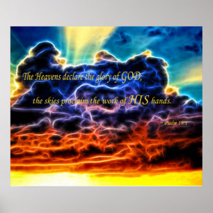Póster Nuvens de Cumulus electrificadas bíblicas Skyscap