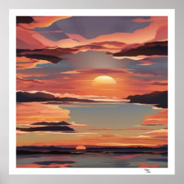 Poster Nuvens de Laranja