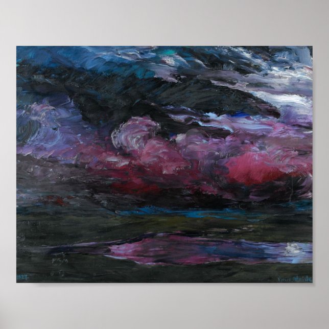 Poster Nuvens de mau tempo à deriva | Emil Nolde | (Frente)