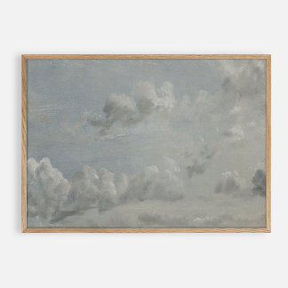 Poster Nuvens de moagem, grande óleo de vintage