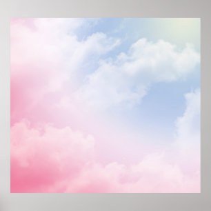 Poster Nuvens de Pastel: Padrão de Fundo Sereno