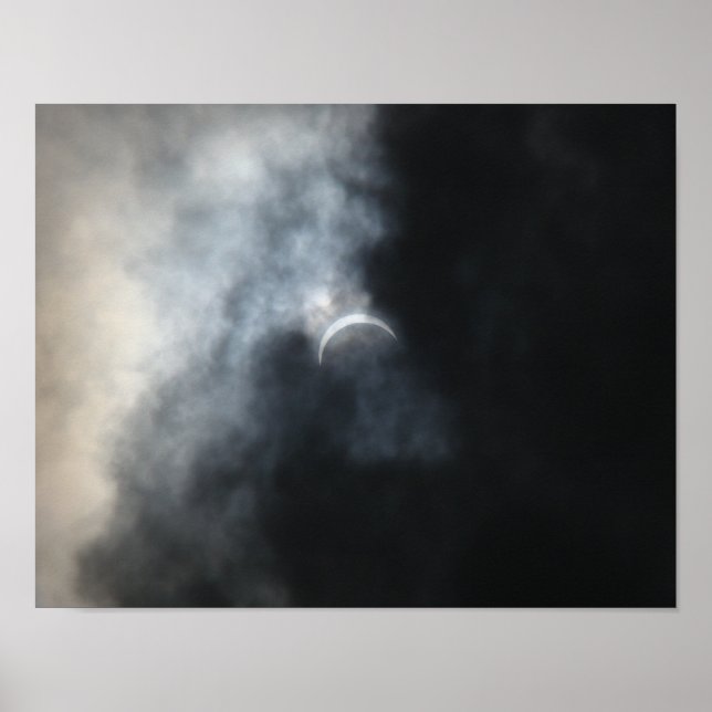 Póster Nuvens de Tempestade do Eclipse Assustador 2017 (Frente)