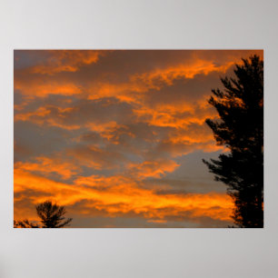 Póster Nuvens do por do sol