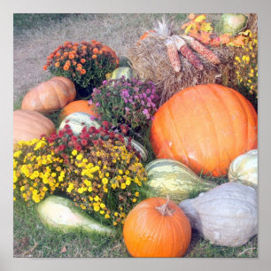 Poster Nuvens e abóboras