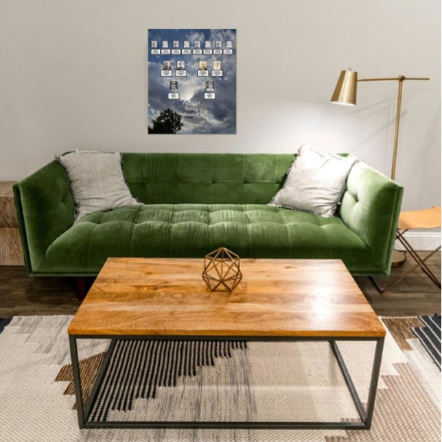 Póster Nuvens e Árvores de Terceira Geração de Reunião Fa (Criador carregado)