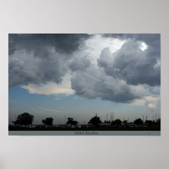 Poster Nuvens Majestosas Sobre O Lago 2 (Frente)