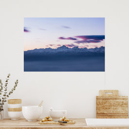 Poster Nuvens nebulosas acima da montanha Triglav, Eslovê