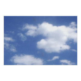 Póster nuvens no céu azul