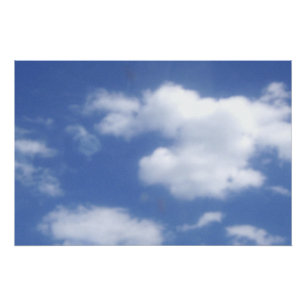 Póster nuvens no céu azul 