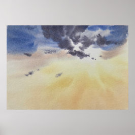 Poster Nuvens Pintadas em Aquarela 
