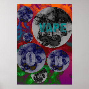 Póster Nuvens psicadélicos fluorescentes de Vape